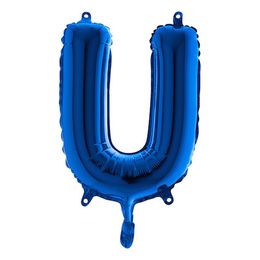 Bildspel - Bokstavsballong Mini Blå Metallic