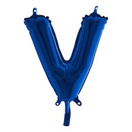Bildspel - Bokstavsballong Mini Blå Metallic