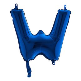 Bildspel - Bokstavsballong Mini Blå Metallic