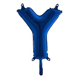 Bildspel - Bokstavsballong Mini Blå Metallic