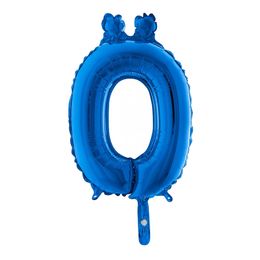 Bildspel - Bokstavsballong Mini Blå Metallic