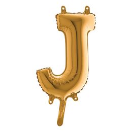Lysbildefremvisning - Bogstavsballon Mini Guld