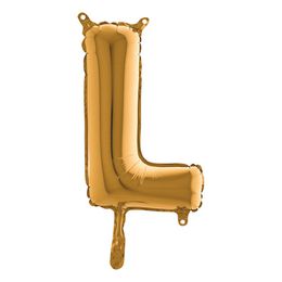 Lysbildefremvisning - Bogstavsballon Mini Guld