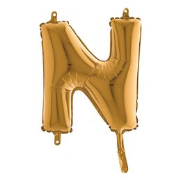 Lysbildefremvisning - Bogstavsballon Mini Guld