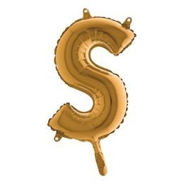 Lysbildefremvisning - Bogstavsballon Mini Guld