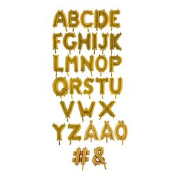 Bogstavsballon Mini Guld