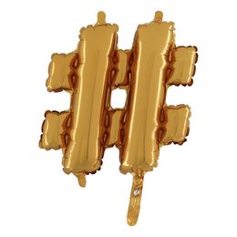 Lysbildefremvisning - Bogstavsballon Mini Guld