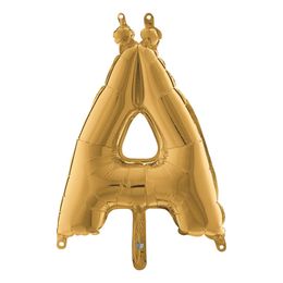 Lysbildefremvisning - Bogstavsballon Mini Guld