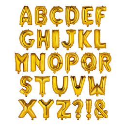 Bokstavsballong Mini Guld Metallic