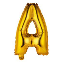 Bildspel - Bokstavsballong Mini Guld Metallic