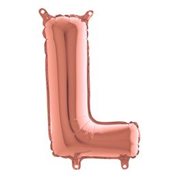 Bildspel - Bokstavsballong Mini Roséguld