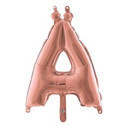 Bildspel - Bokstavsballong Mini Roséguld