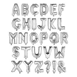 Bokstavsballong Mini Silver Metallic