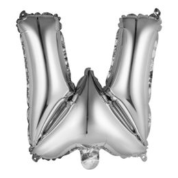 Bildspel - Bokstavsballong Mini Silver Metallic