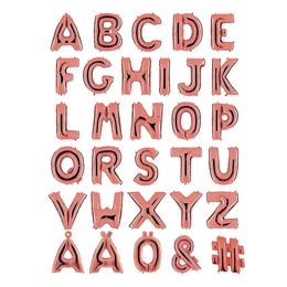 Bokstavsballong Roséguld Metallic