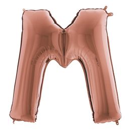 Bildspel - Bokstavsballong Roséguld Metallic