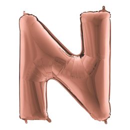 Bildspel - Bokstavsballong Roséguld Metallic