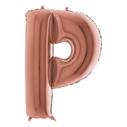 Bildspel - Bokstavsballong Roséguld Metallic