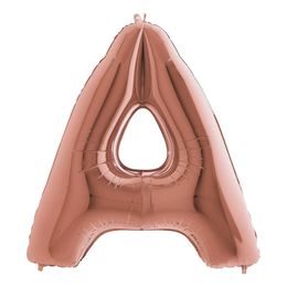 Bildspel - Bokstavsballong Roséguld Metallic