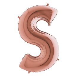 Bildspel - Bokstavsballong Roséguld Metallic