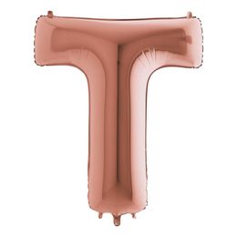 Bildspel - Bokstavsballong Roséguld Metallic