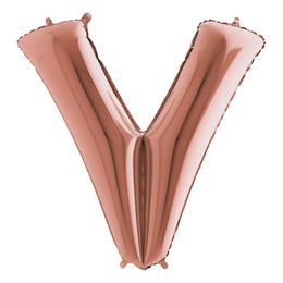 Bildspel - Bokstavsballong Roséguld Metallic