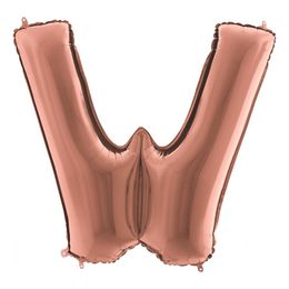 Bildspel - Bokstavsballong Roséguld Metallic