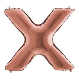 Bildspel - Bokstavsballong Roséguld Metallic