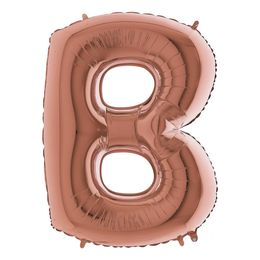 Bildspel - Bokstavsballong Roséguld Metallic