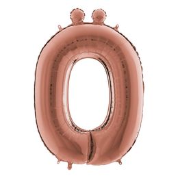 Bildspel - Bokstavsballong Roséguld Metallic