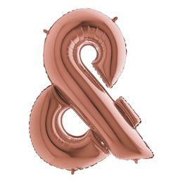 Bildspel - Bokstavsballong Roséguld Metallic