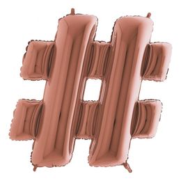 Bildspel - Bokstavsballong Roséguld Metallic