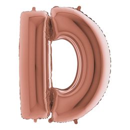 Bildspel - Bokstavsballong Roséguld Metallic