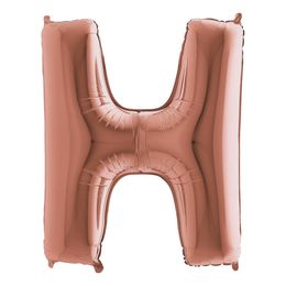 Bildspel - Bokstavsballong Roséguld Metallic