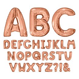 Kirjainilmapallo Ruusukulta Metallic