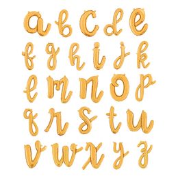 Bokstavsballong Script Guld