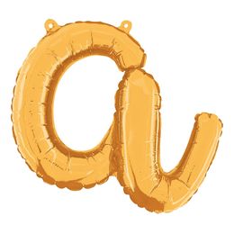 Bildspel - Bokstavsballong Script Guld