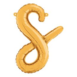 Bildspel - Bokstavsballong Script Guld