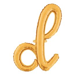 Bildspel - Bokstavsballong Script Guld