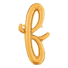 Bildspel - Bokstavsballong Script Guld