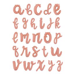 Bokstavsballong Script Roséguld