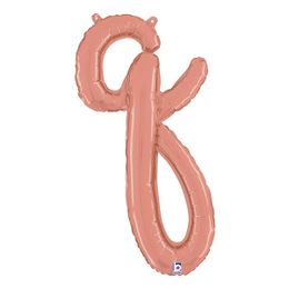 Bildspel - Bokstavsballong Script Roséguld