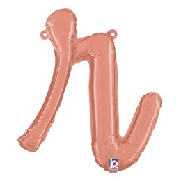 Bildspel - Bokstavsballong Script Roséguld