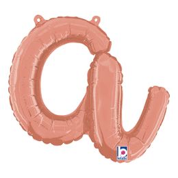 Bildspel - Bokstavsballong Script Roséguld