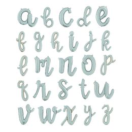 Bokstavsballong Script Silver