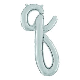 Bildspel - Bokstavsballong Script Silver