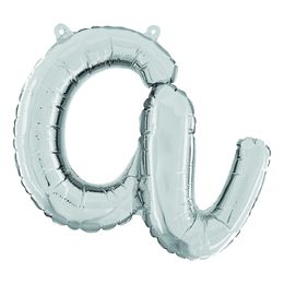 Bildspel - Bokstavsballong Script Silver