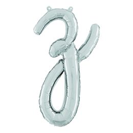Bildspel - Bokstavsballong Script Silver