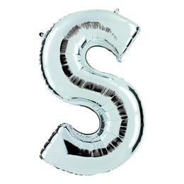 Bildspel - Bokstavsballong Silver Metallic