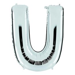 Bildspel - Bokstavsballong Silver Metallic
